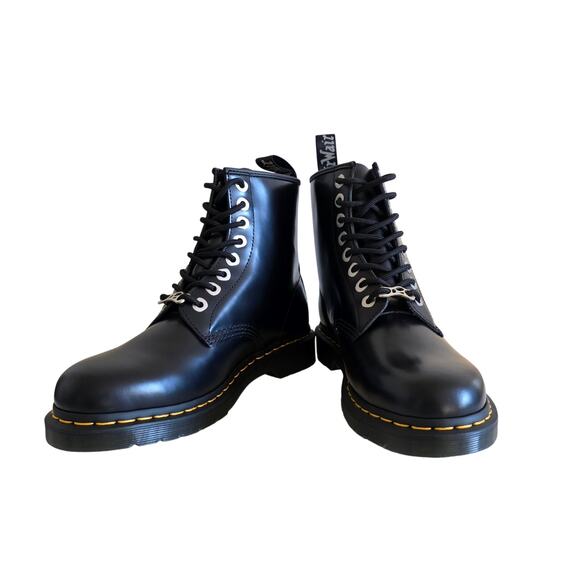Dr. Martens 1460 Zip Black Leather Combat Boots –Women 10/ Men 9 main image 14
